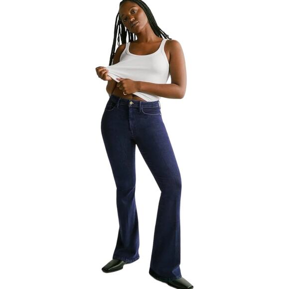 Frame Denim Le One Flare Jean 2 29-34 Adaptable Keller High Rise Stretch Retro - Picture 8 of 9